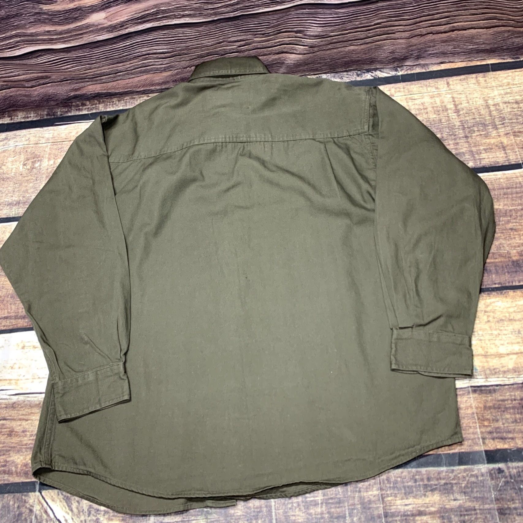 Vintage Bit & Bridle Long Sleeve Shirt Mens M Green Padded Shoulder Elbow Button Up Shirt Size US M / EU 48-50 / 2 - 6 Thumbnail