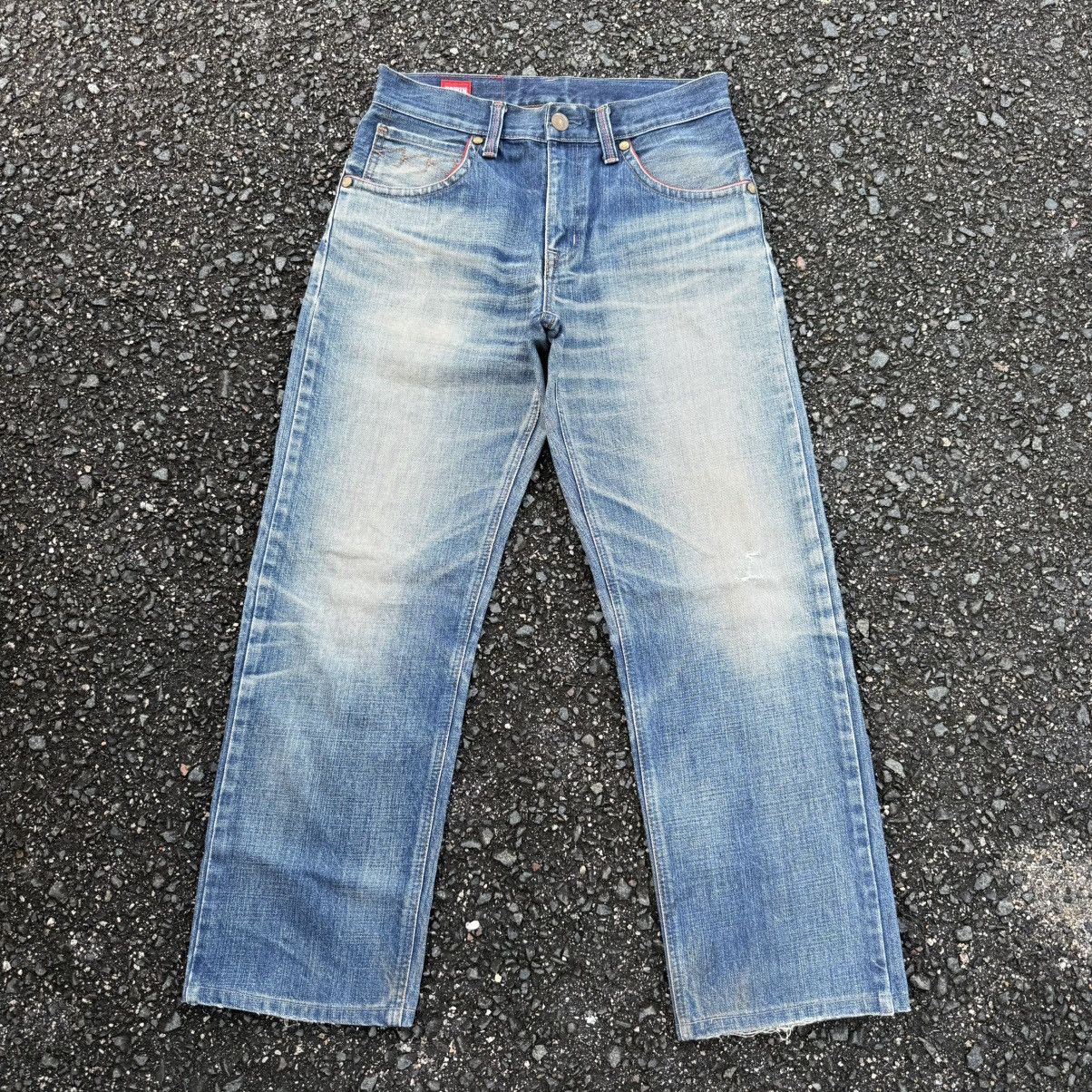 Edwin W32 VINTAGE EDWIN BLUE TRIP DENIM JEANS PANTS Size US 32 / EU 48 - 1 Thumbnail