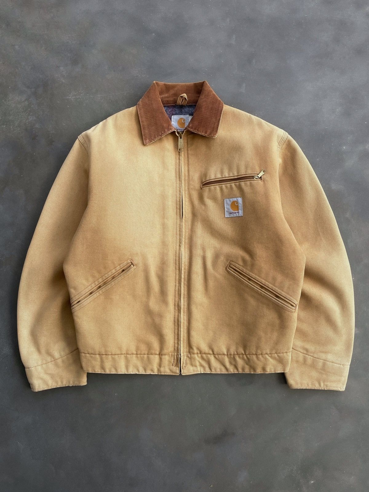 Carhartt 1990s FADED TAN VINTAGE CARHARTT DETROIT JACKET J01 BRN Size US M / EU 48-50 / 2 - 2 Thumbnail