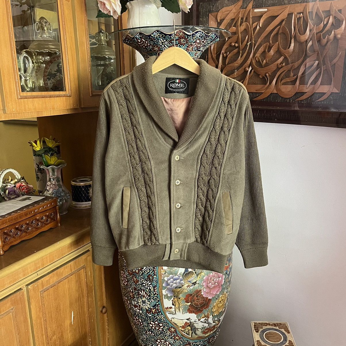 Vintage Vintage Rome 3D Cable Knit Jacket Size US M / EU 48-50 / 2 - 1 Thumbnail