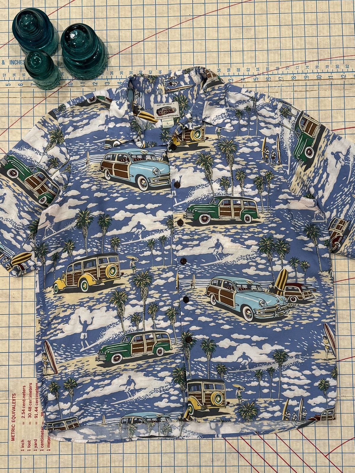 Reyn Spooner Reyn Spooner Art of Eddy Y Hawaiian Rayon Button Up SS SizeL Size US L / EU 52-54 / 3 - 2 Thumbnail