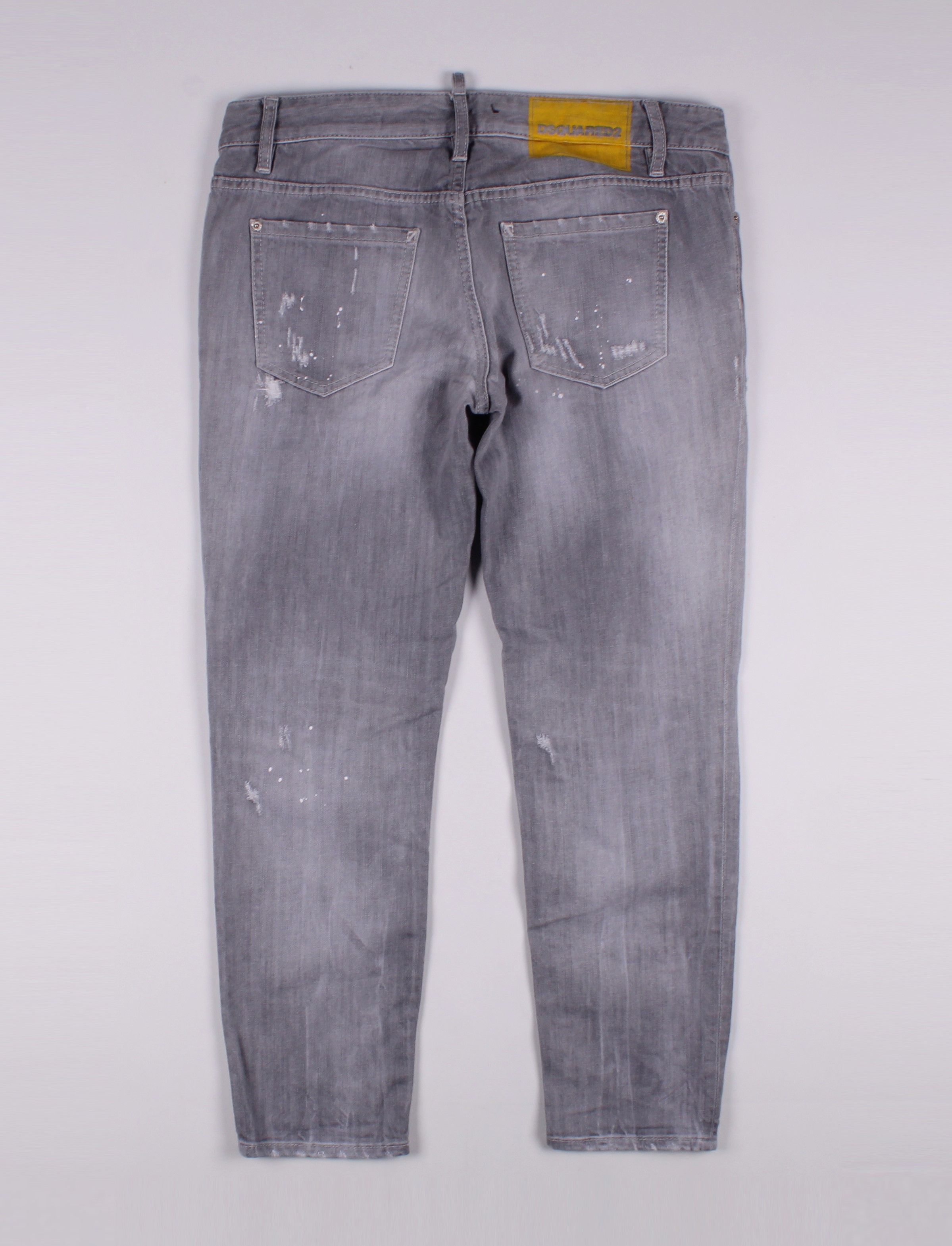 Dsquared2 Dsquared2 Grey Distressed Slim Fit Denim Jeans Size US 32 / EU 48 - 8 Thumbnail
