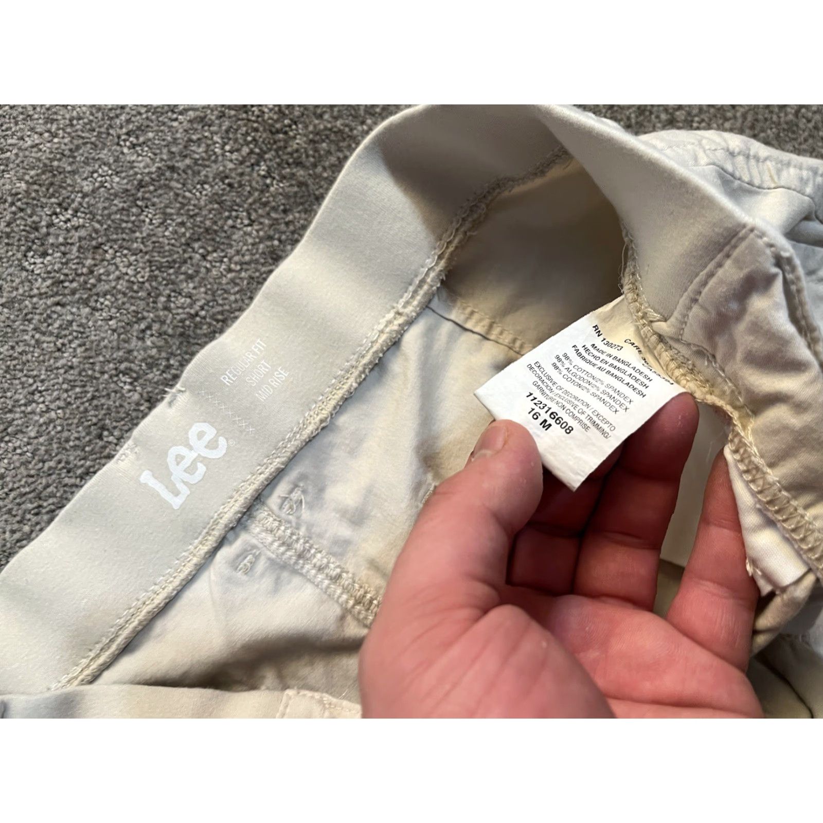 Lee Lee Regular Fit Bermuda Shorts Women's 16M Beige Performance Stretch Casual Adventure Size 38" / US 16 / IT 52 - 3 Thumbnail