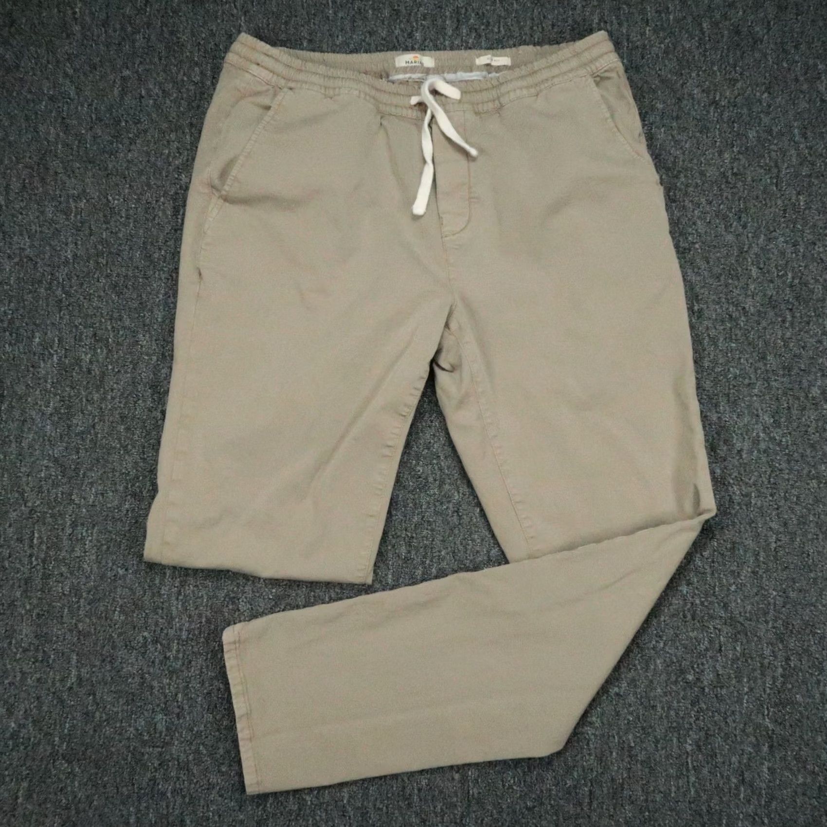 Marine Layer Marine Layer Pants Mens XL Beige Slim Fit Chino Casual Workwear Pockets Stretch Flat Front 32in Inseam Denim? Size US 36 / EU 52 - 2 Thumbnail