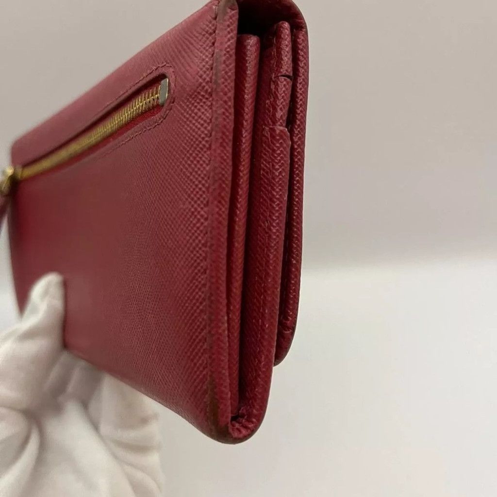 Prada Pink Prada saffiano leather long wallet Size ONE SIZE - 5 Thumbnail