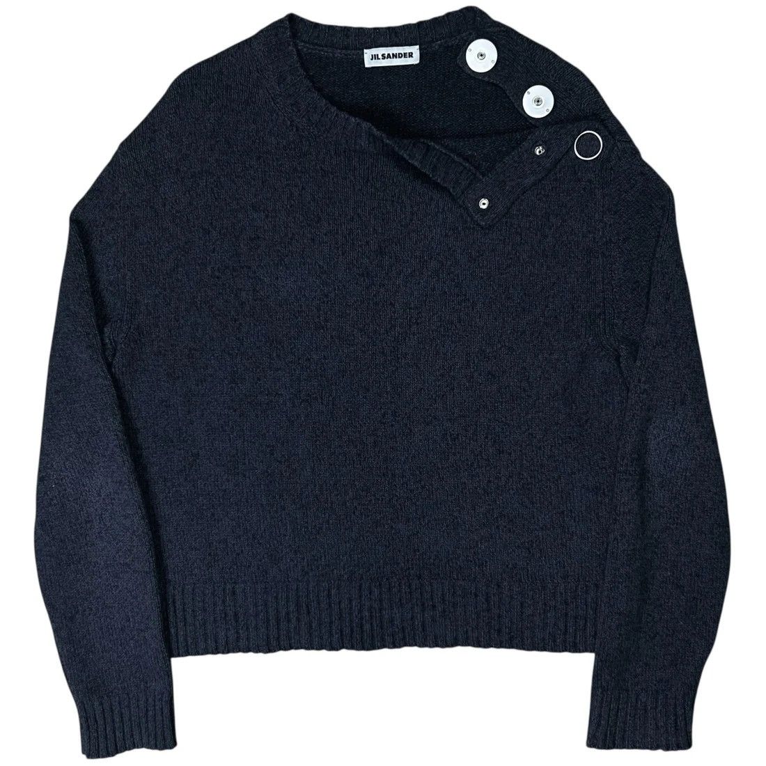 Jil Sander Jil Sander Neck Snap Knit Sweater - SS21 Size US L / EU 52-54 / 3 - 1 Thumbnail