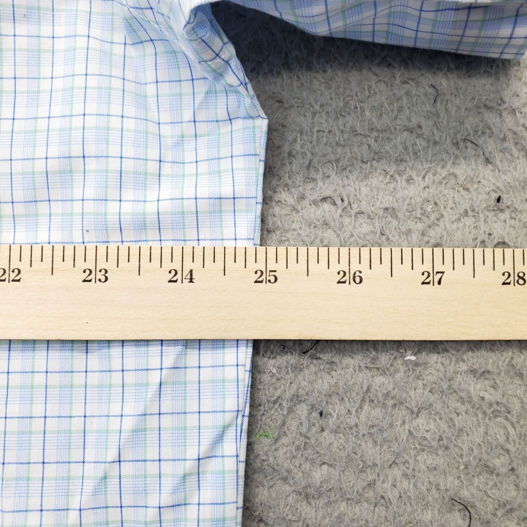 Van Heusen Van Heusen Dress Shirt Mens XL Blue Plaid Formal Regular Wrinkle-Free Button-Up Size 46R - 4 Thumbnail