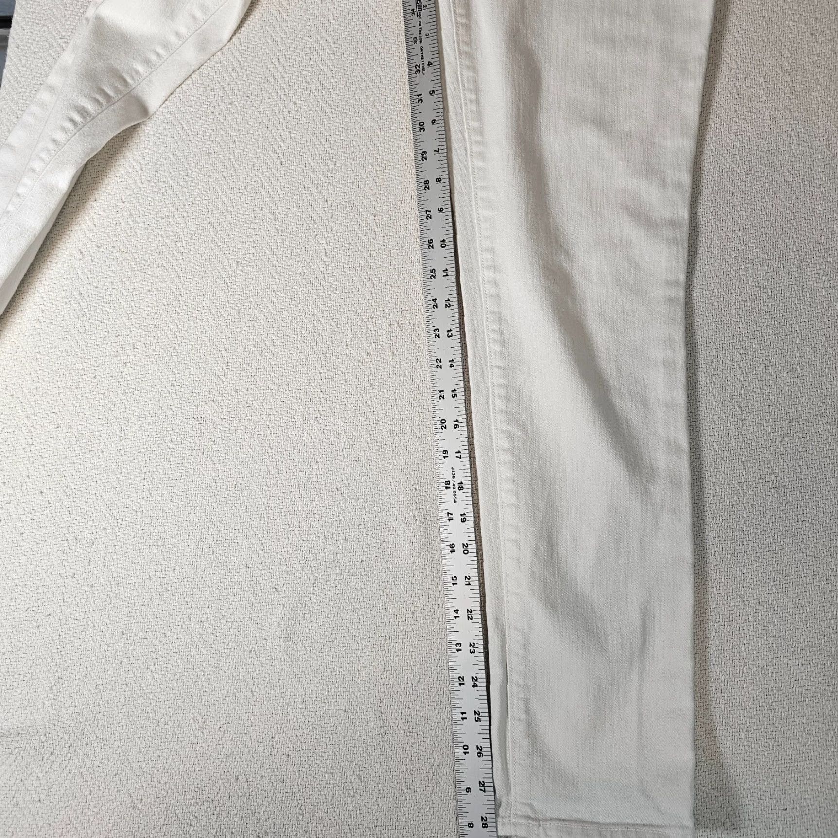 Loft Ann Taylor LOFT White Jeans - Boyfriend Slim Leg - Size 4 - Stretch - Women Size 29" - 6 Thumbnail