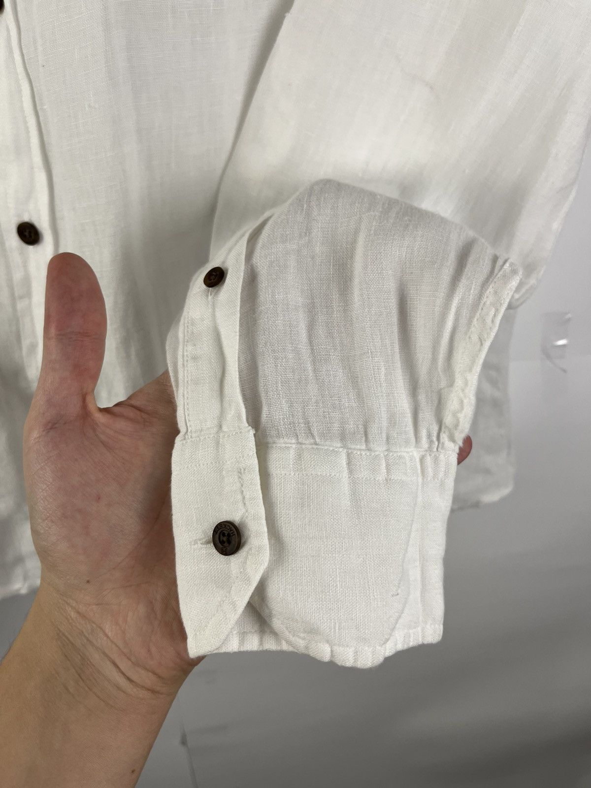Hackett Hackett Luxury Linen Long Sleeve Shirt Button Up Size US L / EU 52-54 / 3 - 6 Thumbnail