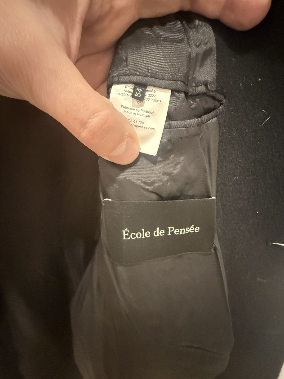 Other Ecole De pensee - jacket 54 (L-xl) - black long coat Size US L / EU 52-54 / 3 - 3 Thumbnail