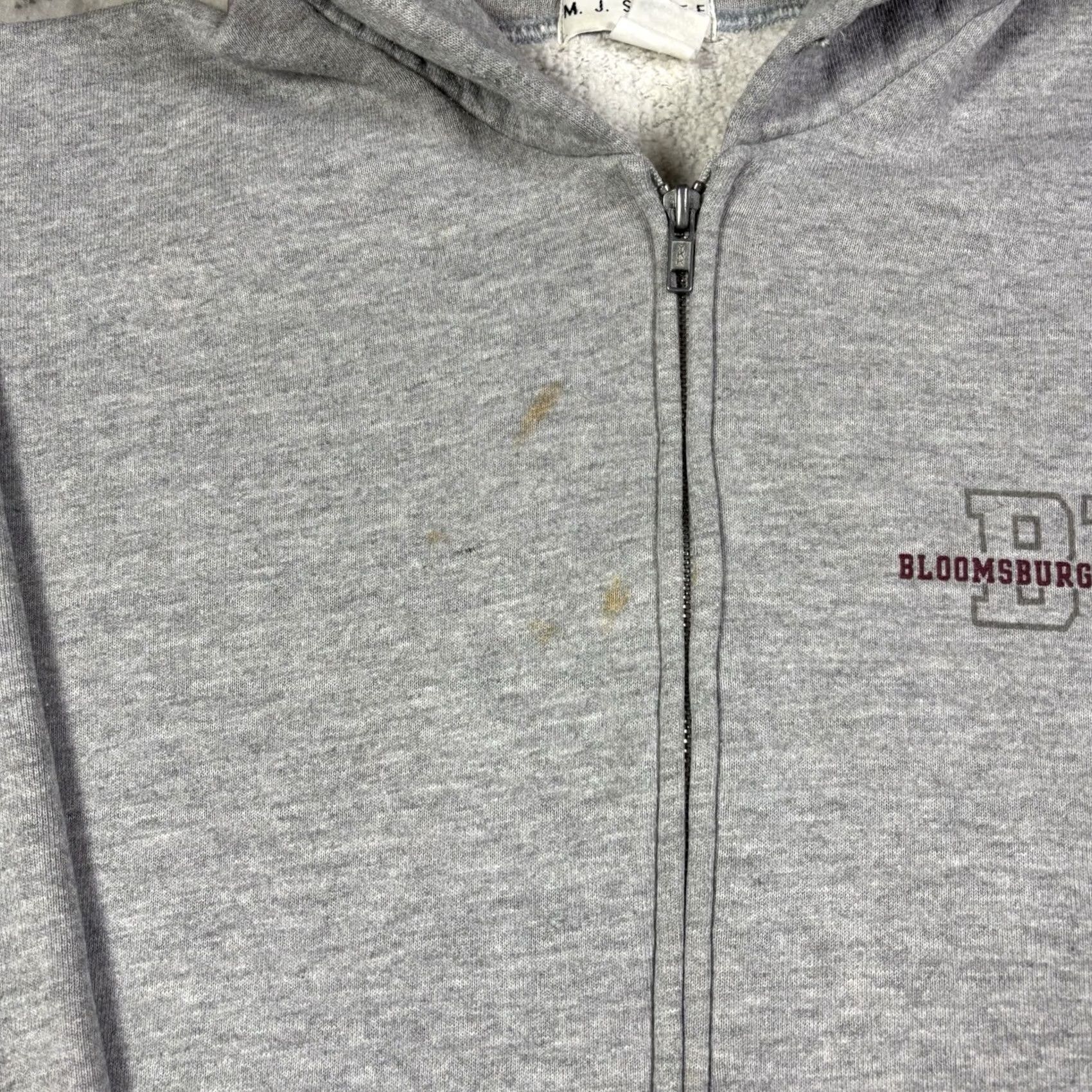 Vintage VINTAGE 90s Bloomsburg University Full Zip Hoodie Mens M Gray Graphic Print Logo Pocket Hooded University College 90s Mens Size US M / EU 48-50 / 2 - 4 Thumbnail