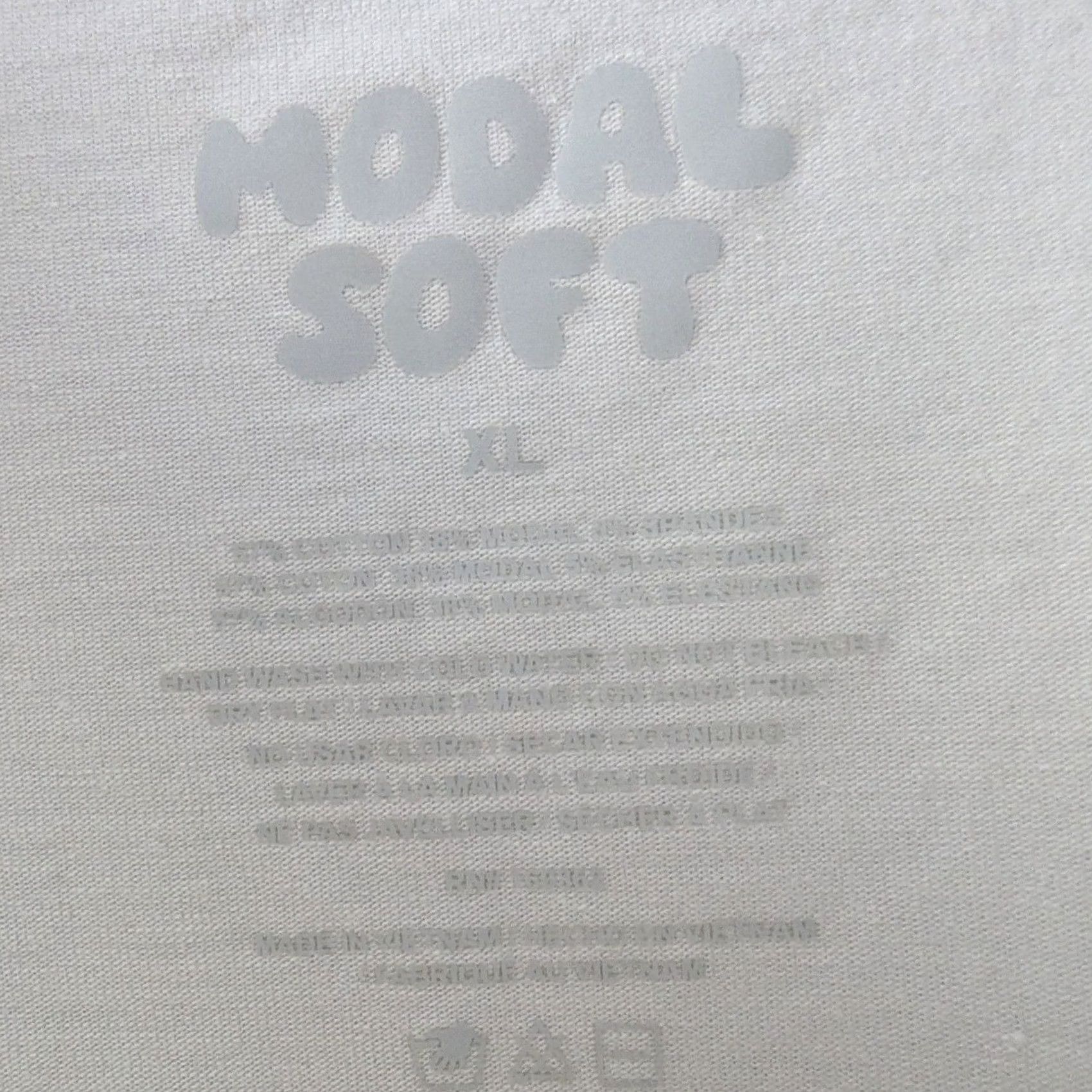 Vintage MODAL SOFT T-Shirt Skull Cowboy Hat Cream Short Sleeve Women's XL Size 40" / US 18 - 4 Thumbnail