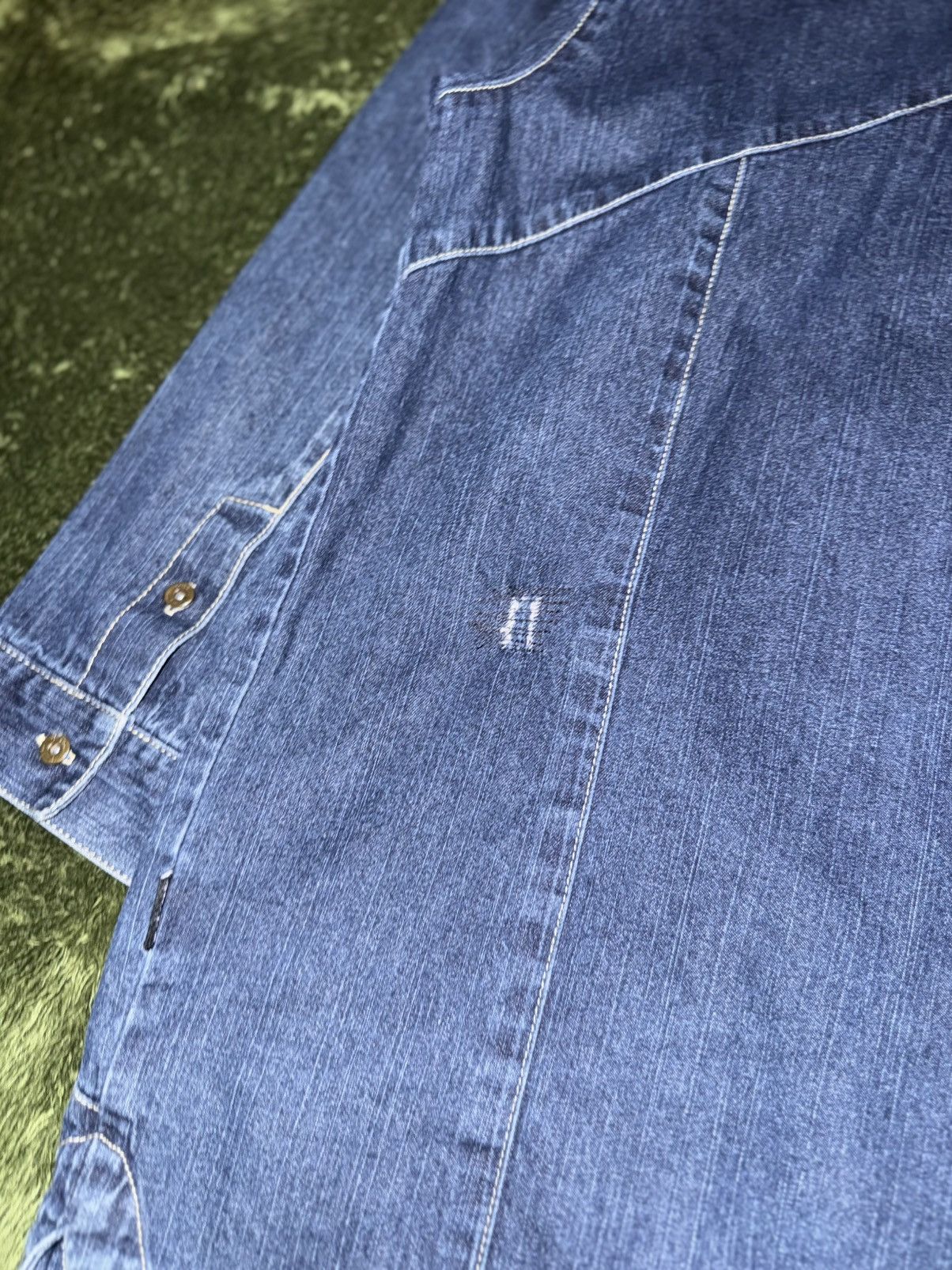 Sean John [5XL] Sean John Panel Cut Denim Shirt Size US XXL / EU 58 / 5 - 9 Thumbnail