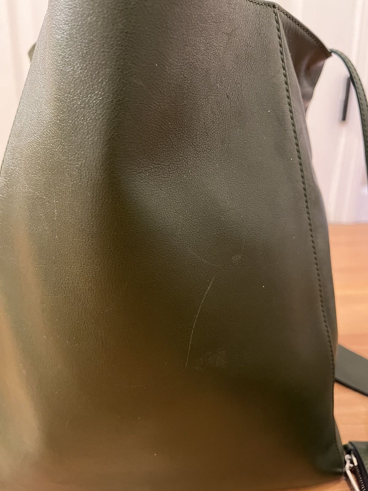 Calvin Klein 205W39NYC Calvin Klein 205W39NYC Green Leather Bucket Bag Size ONE SIZE - 3 Thumbnail