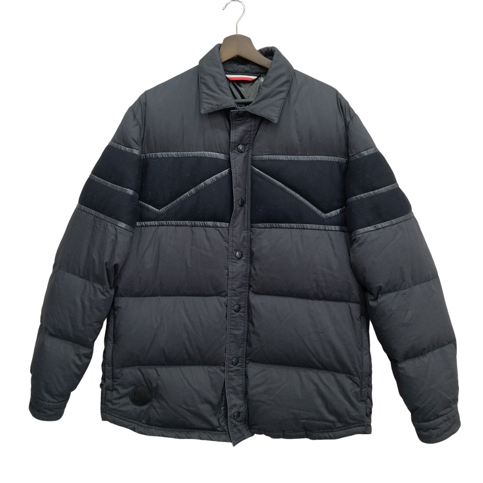 Moncler MONCLER CEZANNE GIUBOTTO GREY WOOL GOOSE DOWN JACKET SZ. 4