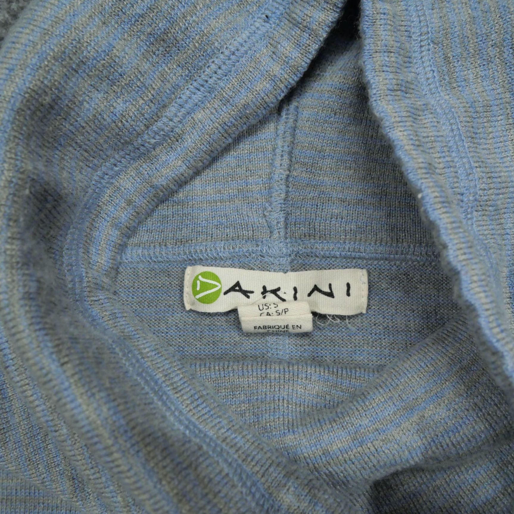 Dakine VINTAGE DAKINI Sweater Womens S Blue Pullover Kangaroo Pocket Outdoors Wool Blend Long Sleeve Knit High Neck Winter Size S / US 4 / IT 40 - 6 Thumbnail
