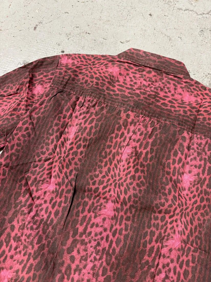 Just Cavalli × Vintage 2000s Cavalli Leopard Print Red Obscure Shirt Size US S / EU 44-46 / 1 - 10 Thumbnail