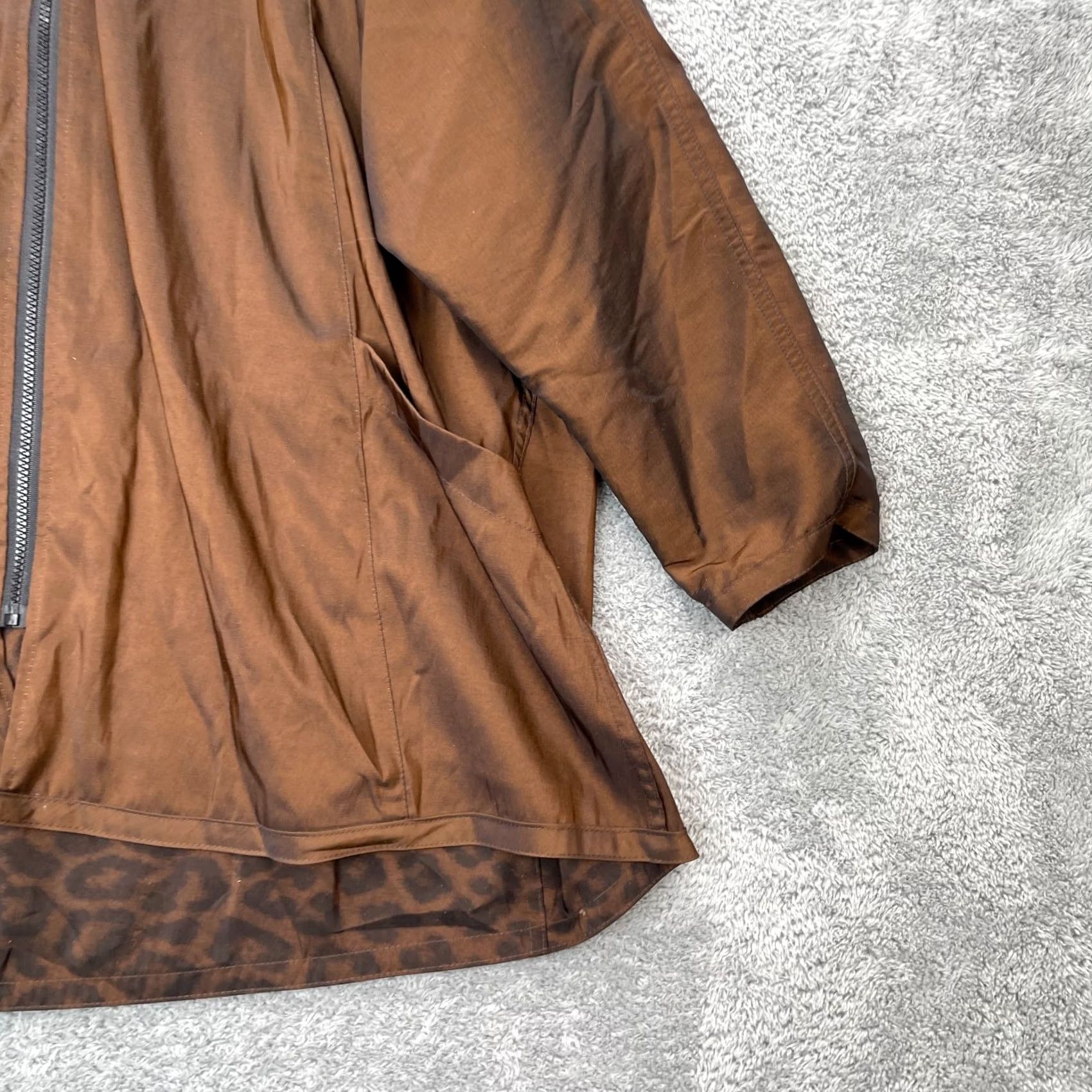 Rains Mycra Pac Jacket Womens 0 Petite Brown Rain Coat Leopard Reversible Full Zip Hooded Pockets Lightweight Waterproof Outdoor City Rain Coat Shoes? Size XS / US 0-2 / IT 36-38 - 5 Thumbnail