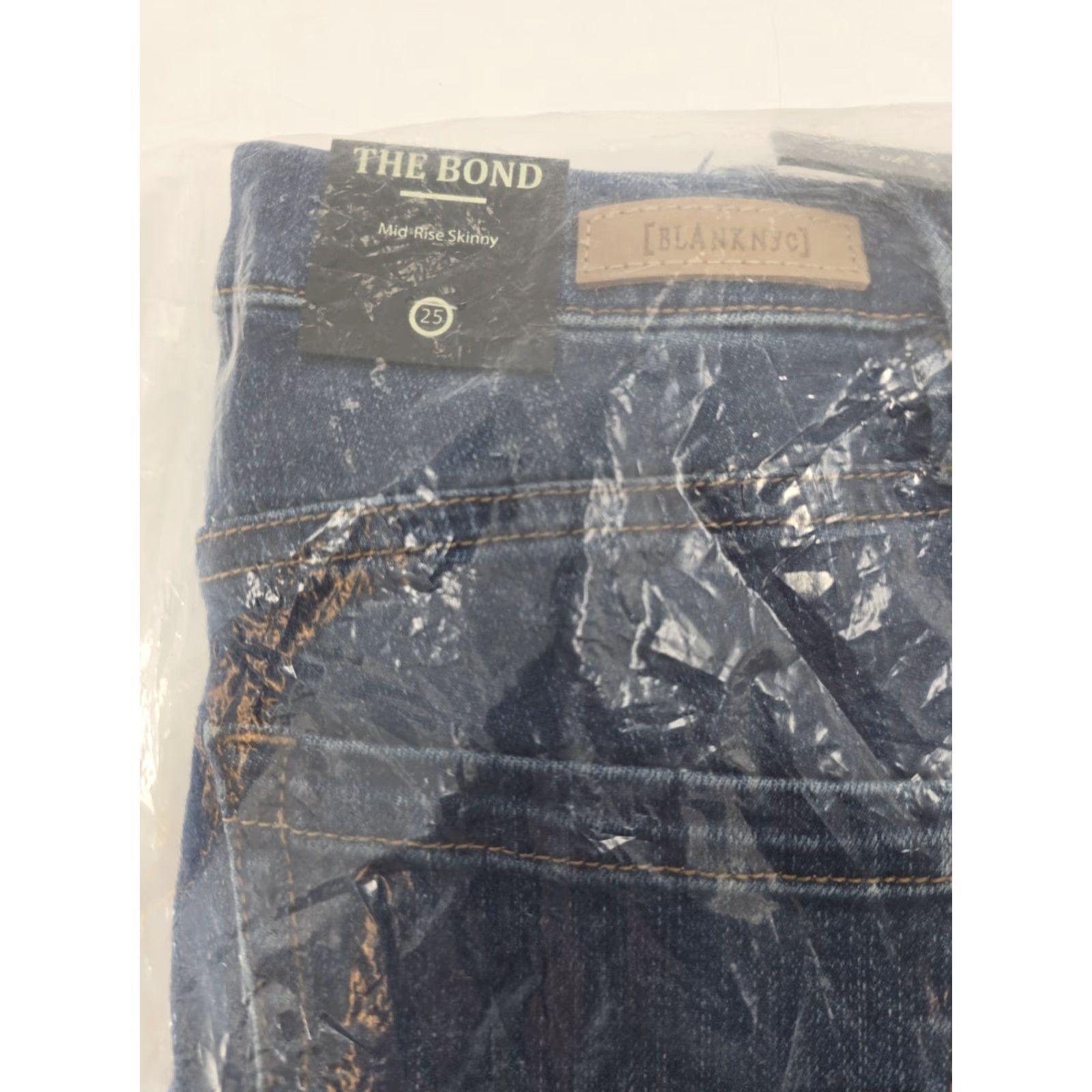 Vintage BLANK NYC The Bond Mid-Rise Skinny Jeans - Size 25, Blue, Denim, Jeans, Women, Regular, 25, Skinny, Fall Winter, NY Bond NYC Size 42" / US 20 - 3 Thumbnail
