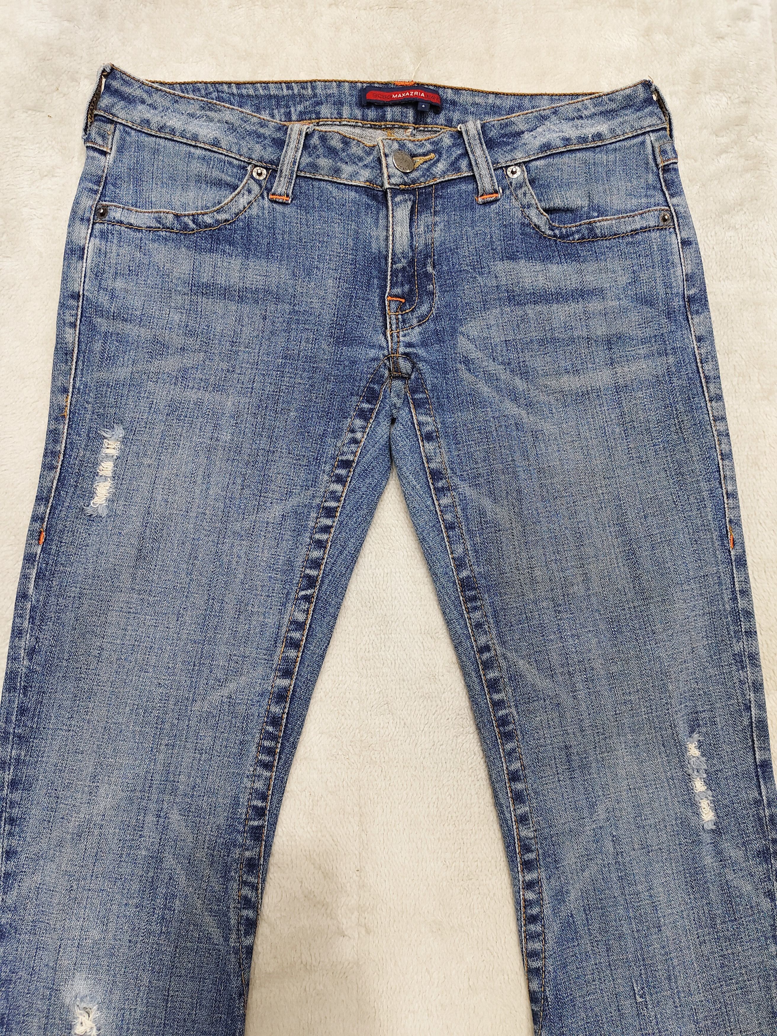 Bcbgmaxazria BCBG Maxazria❤️‍🔥Y2K Parisian Chic Distressed Flare Jeans Size 30" / US 8 / IT 44 - 2 Thumbnail