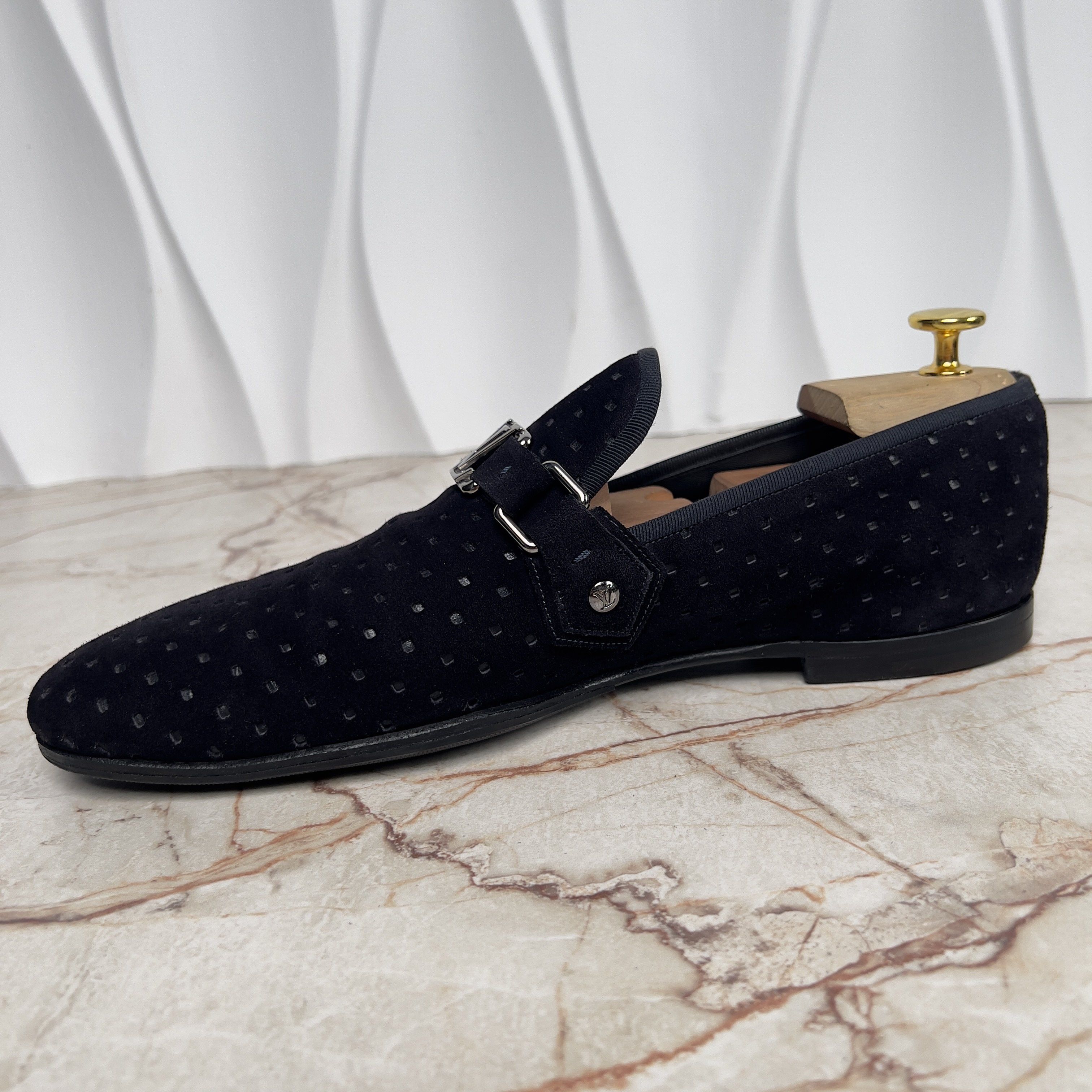Louis Vuitton Lexington Loafer Logo Perforated Suede Size US 9.5 / EU 42-43 - 5 Thumbnail
