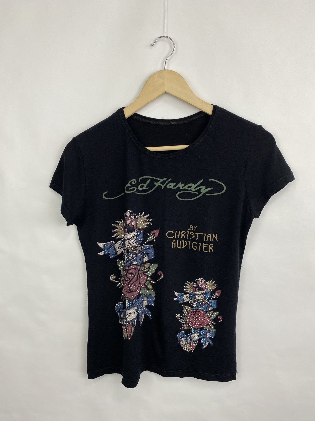 Christian Audigier 🇺🇸 Vintage Ed Hardy Christian Audigier Y2K T-Shirt Rare Retro Size M / US 6-8 / IT 42-44 - 2 Thumbnail