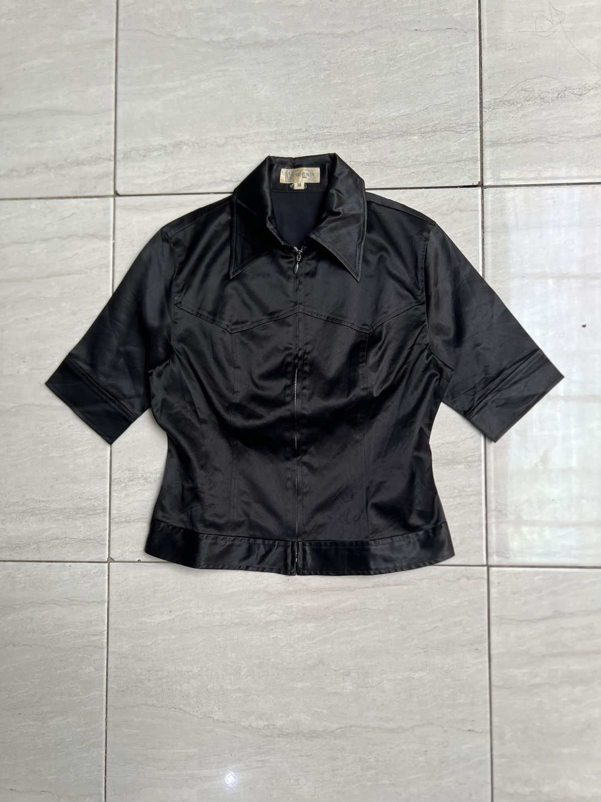 Michel Klein MICHEL KLEIN Black Zip Tops Size US XS / EU 42 / 0 - 1 Thumbnail