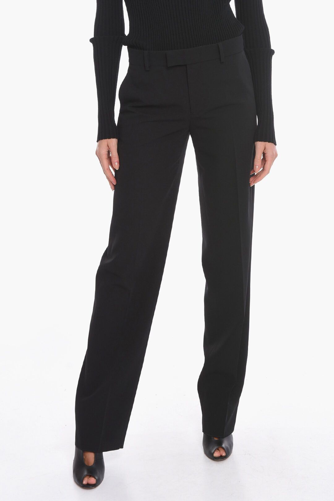 image of Bottega Veneta Og1Mm0124 Pant In Black, Women's (Size 26)