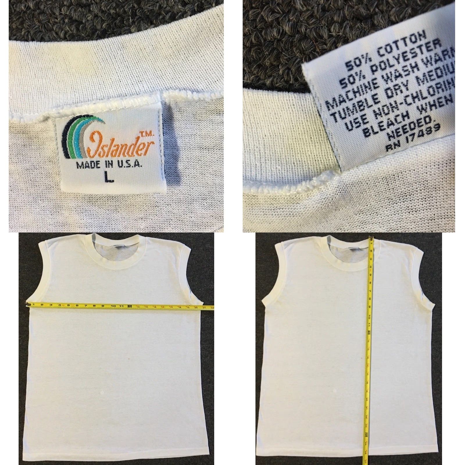 Vintage VINTAGE 80s Faded Distress Sleeveless Shirt S USA White Single Stitch Men Small Distressed Trucker Grunge Punk Skate Surf Rock BBQ Size US S / EU 44-46 / 1 - 10 Thumbnail