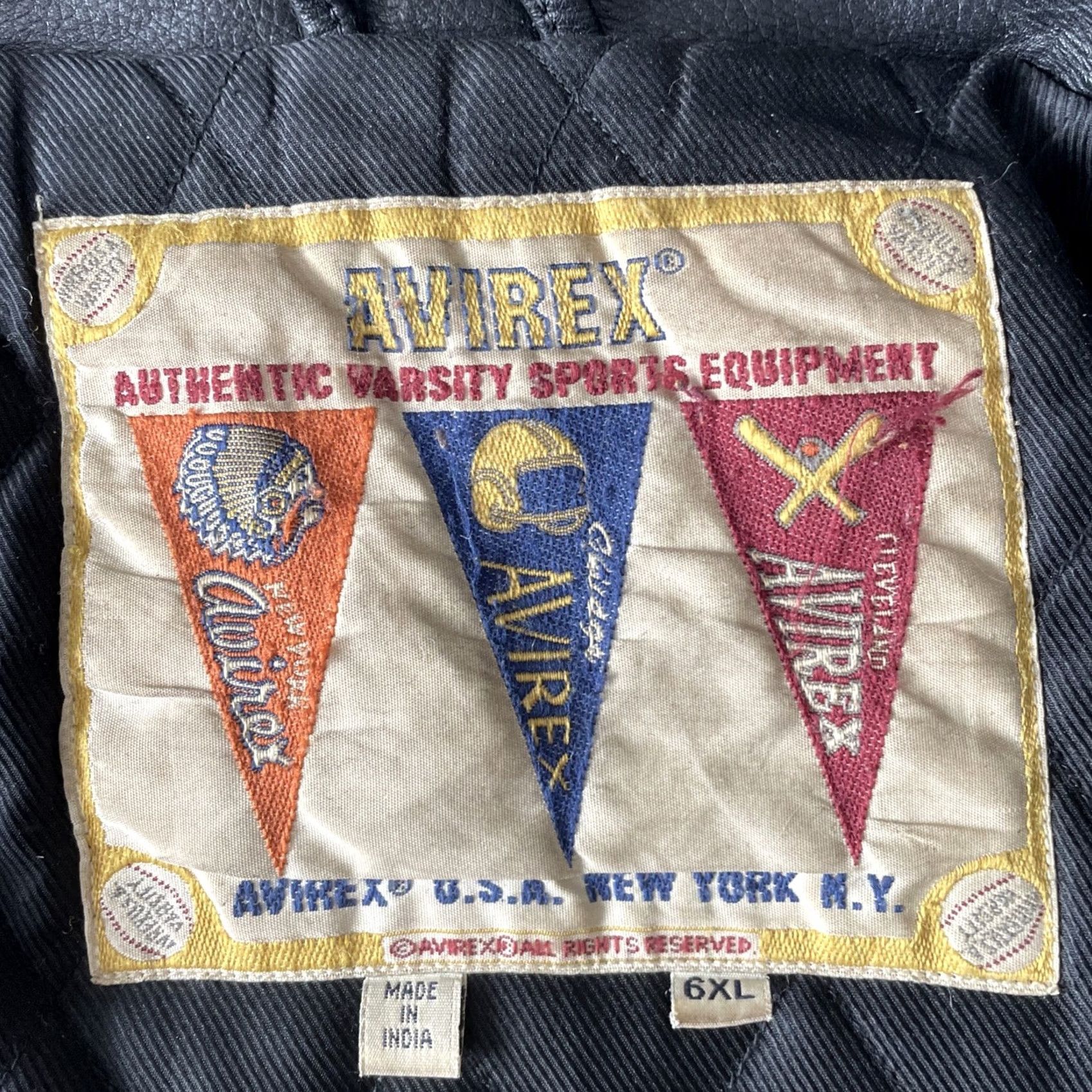 Avirex VINTAGE Avirex Jacket Varsity Black Tweed Wool Leather USA College Size 6XL Mens Size US XXL / EU 58 / 5 - 5 Thumbnail