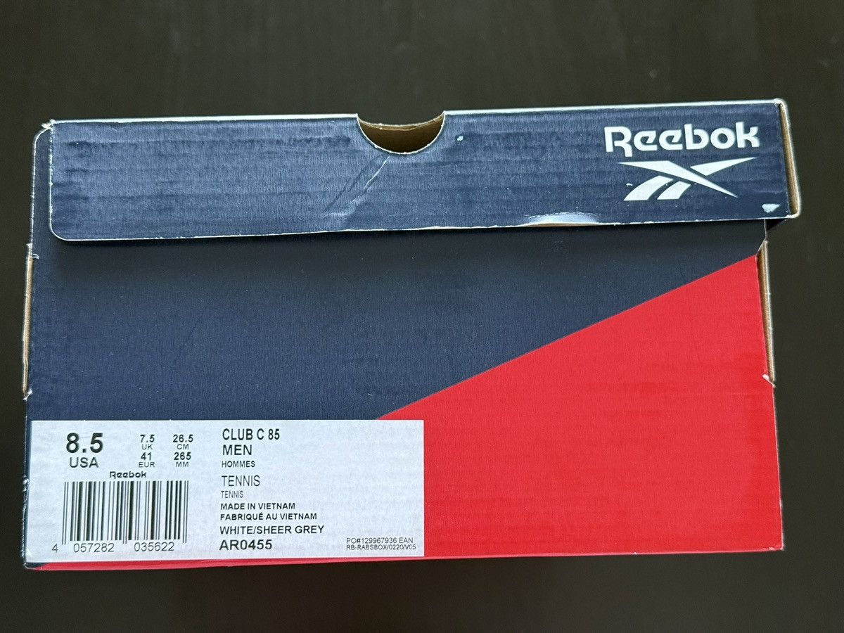 Reebok Reebok Club C 85 Int-White/Sheer Grey Tennis Daily Sneaker Size US 8.5 / IT 38.5 - 8 Thumbnail