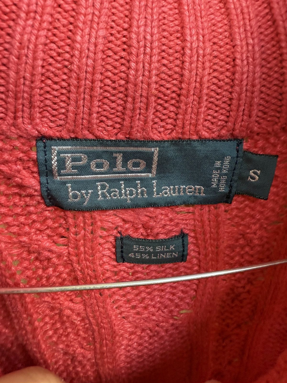Polo Ralph Lauren Polo by Ralph Lauren Red Cable Knit Sweater Size US S / EU 44-46 / 1 - 3 Thumbnail