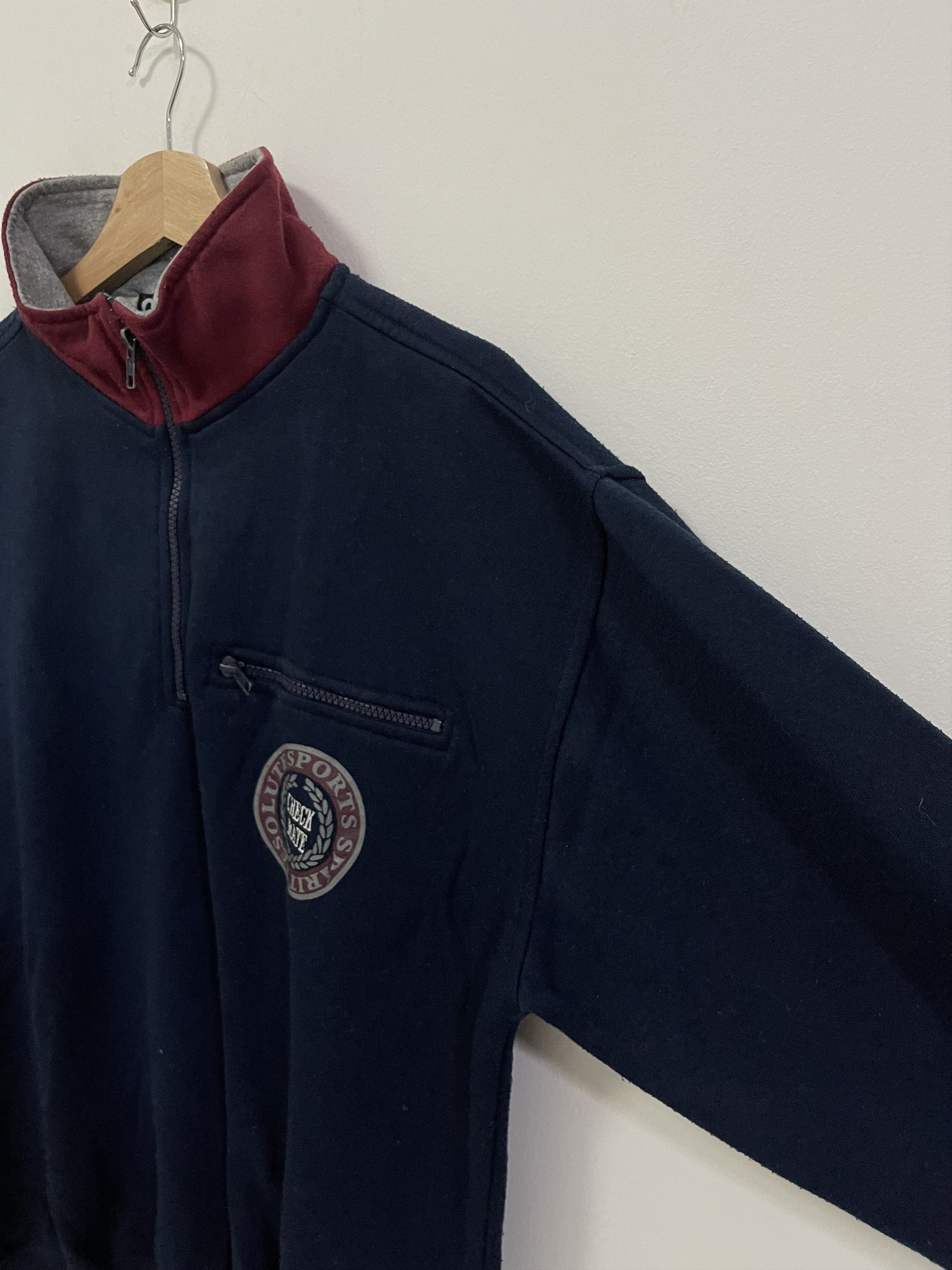 Japanese Brand × Vintage Vintage Check Mate Mini Logo Half Zip Sweatshirt Size US M / EU 48-50 / 2 - 5 Thumbnail