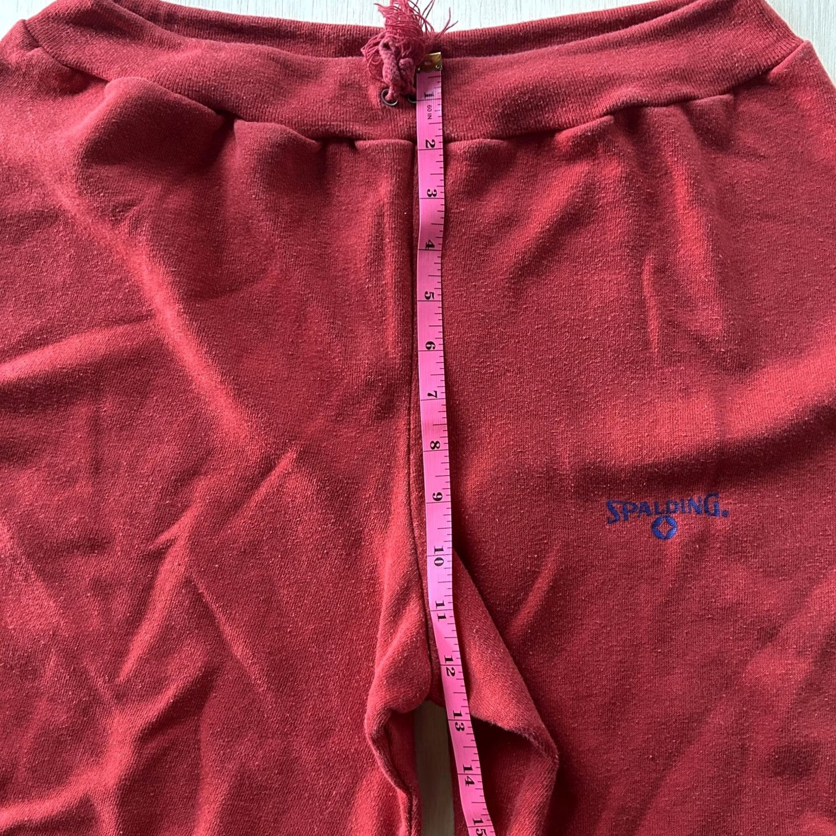 Spalding VINTAGE Spalding Sweatpants Mens M Red Fleece Joggers Elastic Waist Gym Pants Size US 31 - 6 Thumbnail