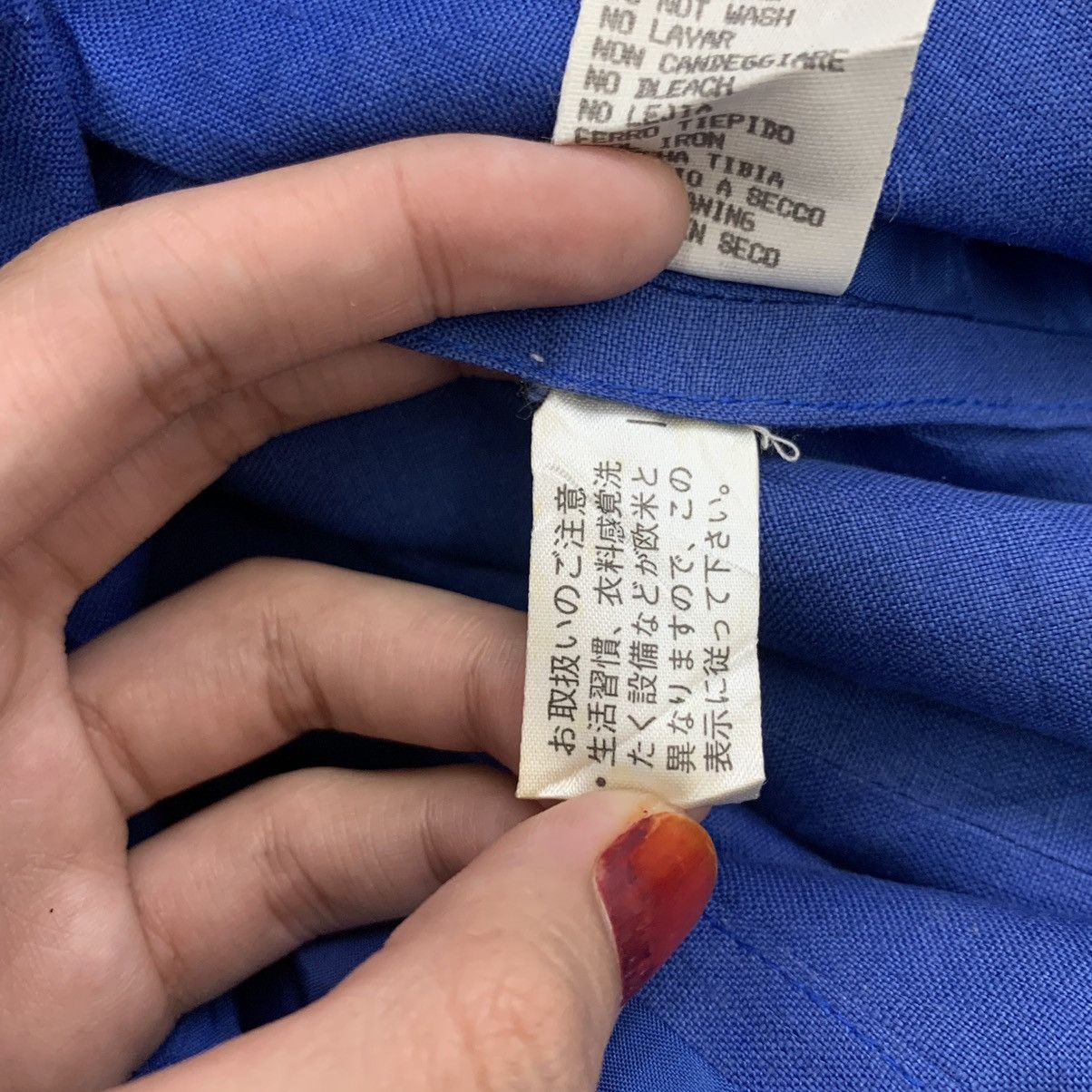 Mila Schon × Vintage Vintage MILA SCHÖN Italian Designer Blue Short Sleeve Coat Size M / US 6-8 / IT 42-44 - 6 Thumbnail
