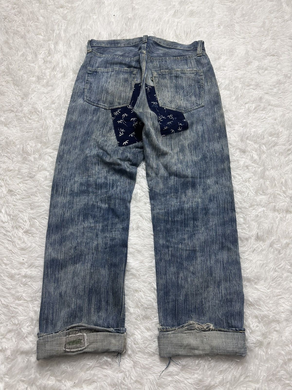 Sugar Cane 💥RARE💥2000s JAPANESE BRAND SUGARCANE X SASHIKO SELVEDGE Size US 32 / EU 48 - 6 Thumbnail