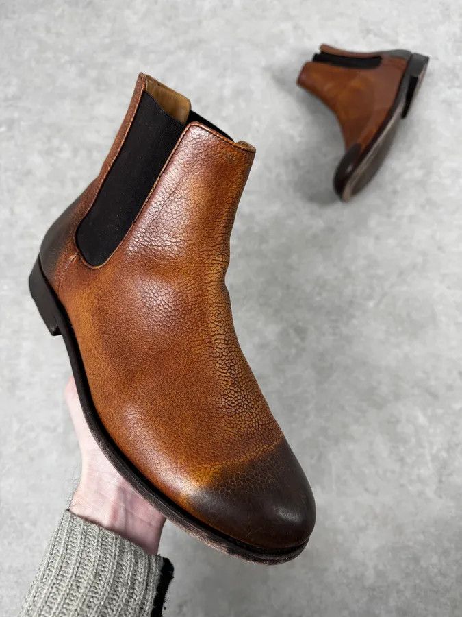The Last Conspiracy The Last Conspiracy Brown Gradient Leather Boots Size US 8 / EU 41 - 1 Thumbnail