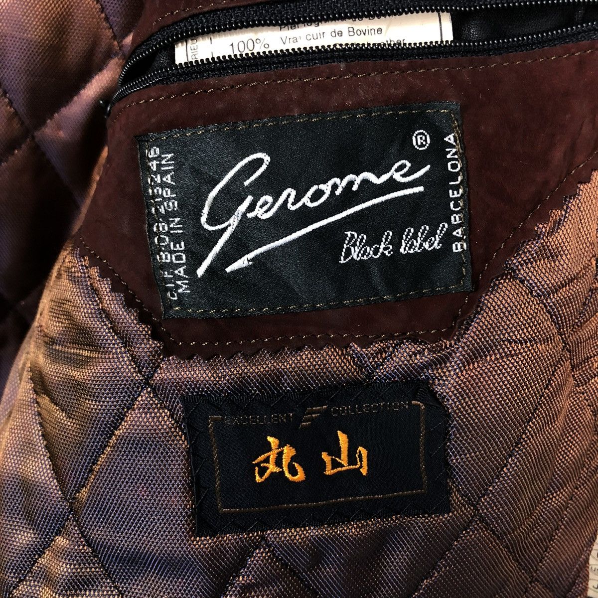 Japanese Brand 🔥VINTAGE BIKER LEATHER JACKET GENOME BLACK LABEL SPAIN Size US L / EU 52-54 / 3 - 22 Thumbnail