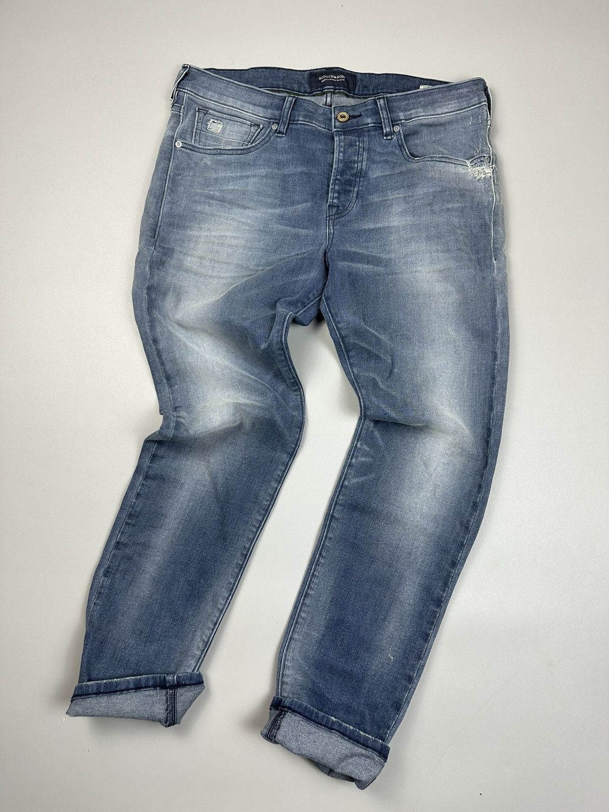 Scotch & Soda Scotch&soda Skinny Stretch Jeans Washed Blue Size US 31 - 3 Thumbnail