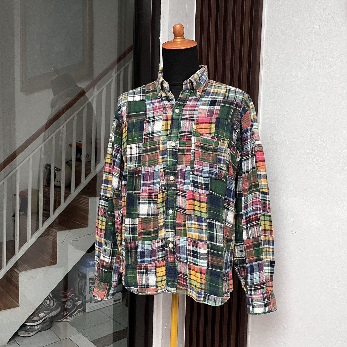Japanese Brand The Sharkey's Gallery Patchwork Button Ups Shirt Size US M / EU 48-50 / 2 - 3 Thumbnail