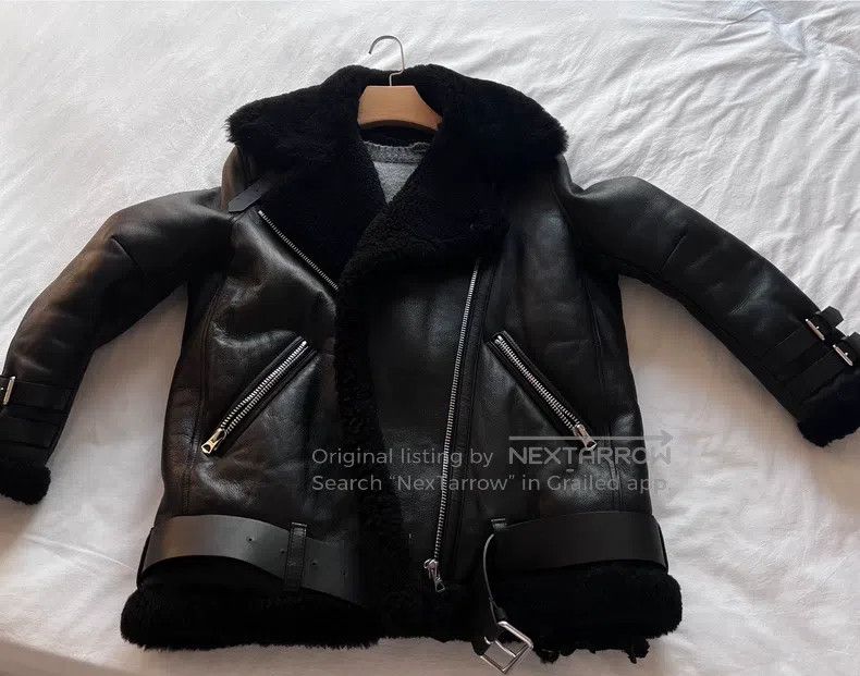 Acne Studios Acne Studios Shearling and Leather Combination Black Jacke Size XS / US 0-2 / IT 36-38 - 1 Thumbnail