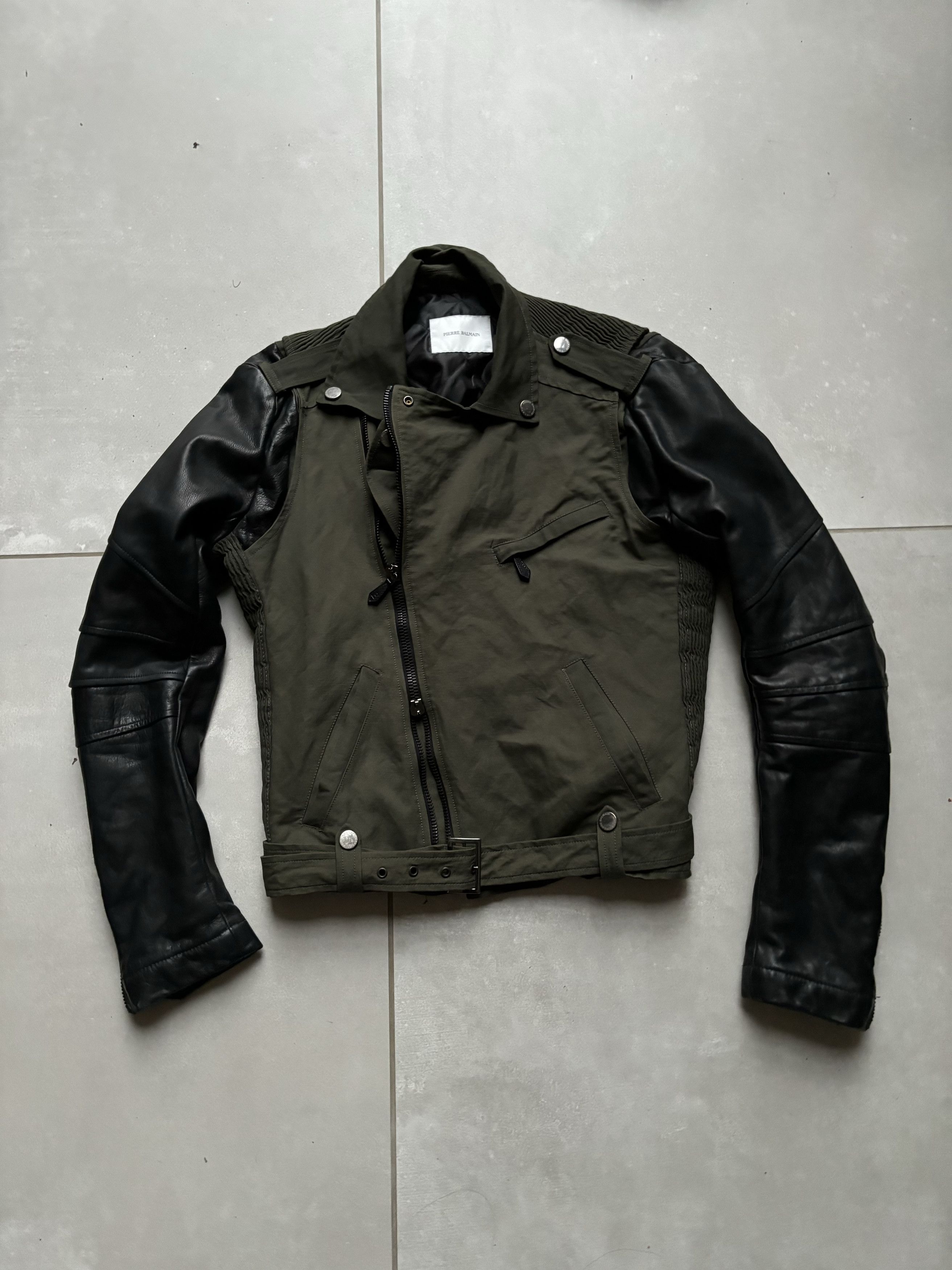 Pierre Balmain Balmain Mixed Material Biker Size US S / EU 44-46 / 1 - 7 Thumbnail