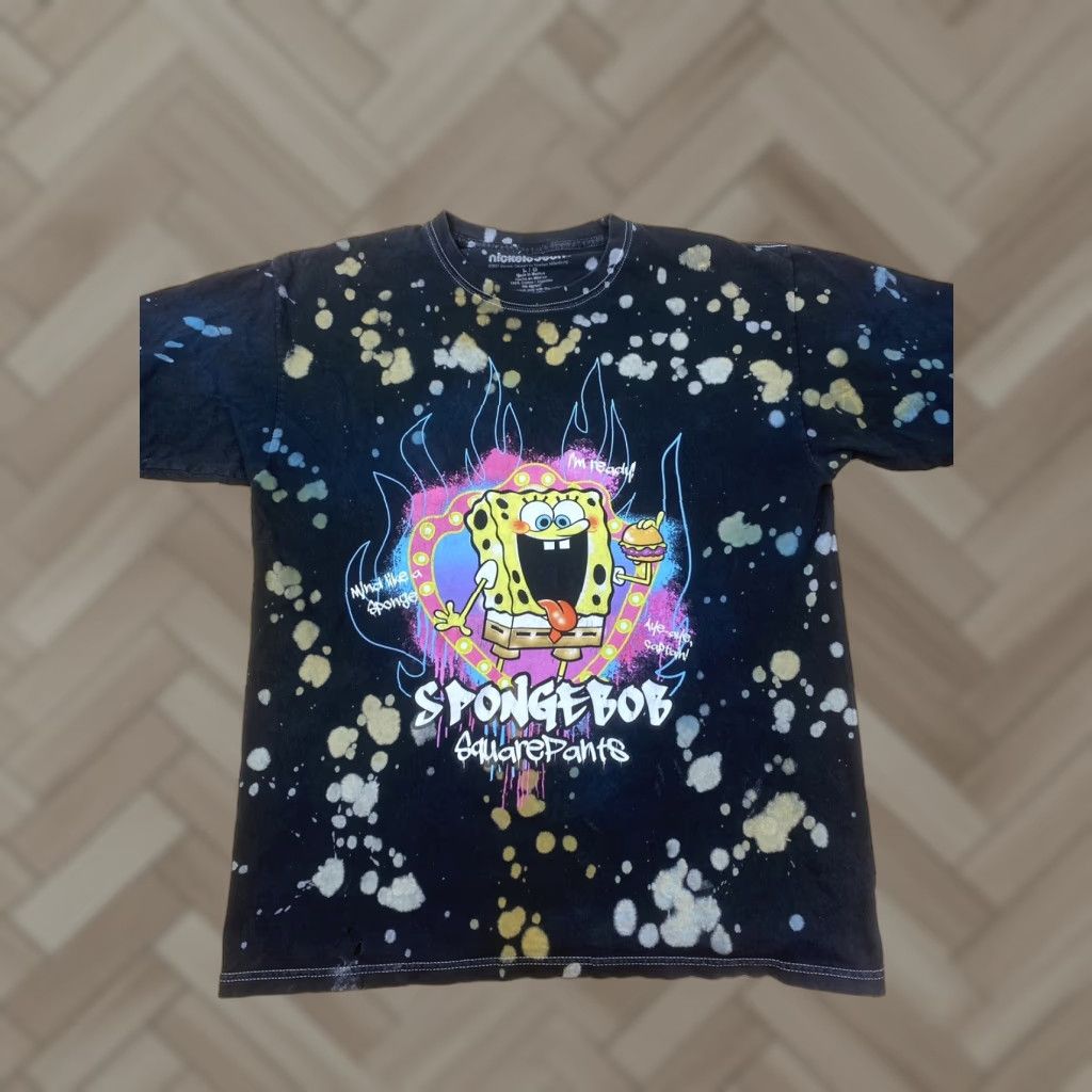 Nickelodeon Nickelodeon Spongebob Squarepants T Shirt Mens L Black Cartoon Size US L / EU 52-54 / 3 - 1 Thumbnail