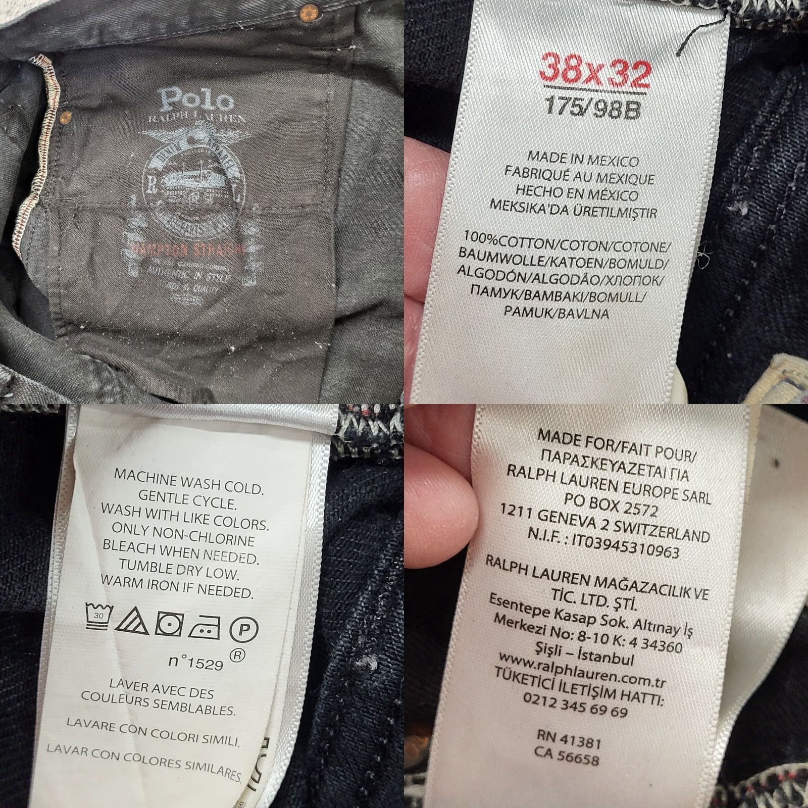 Polo Ralph Lauren Polo Ralph Lauren Jeans Men's Size 38x32 Black Denim Hampton Straight Hudson Size US M / EU 48-50 / 2 - 9 Thumbnail