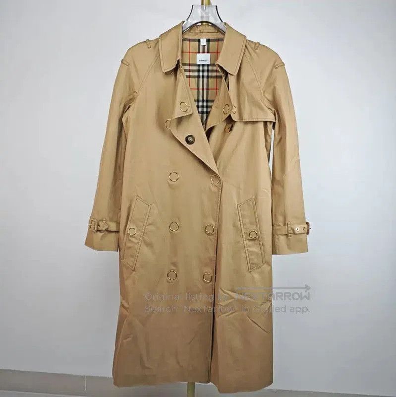 Burberry Burberry Khaki Cotton Long Trench Coat. Size XS / US 0-2 / IT 36-38 - 1 Thumbnail