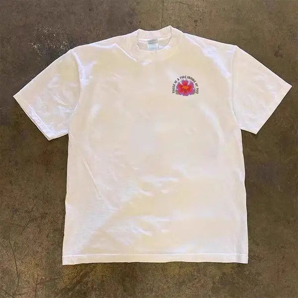 Japanese Brand Ishida x Ishii White Loose Floral Print Short Sleeve T-Shirt Size US M / EU 48-50 / 2 - 6 Thumbnail