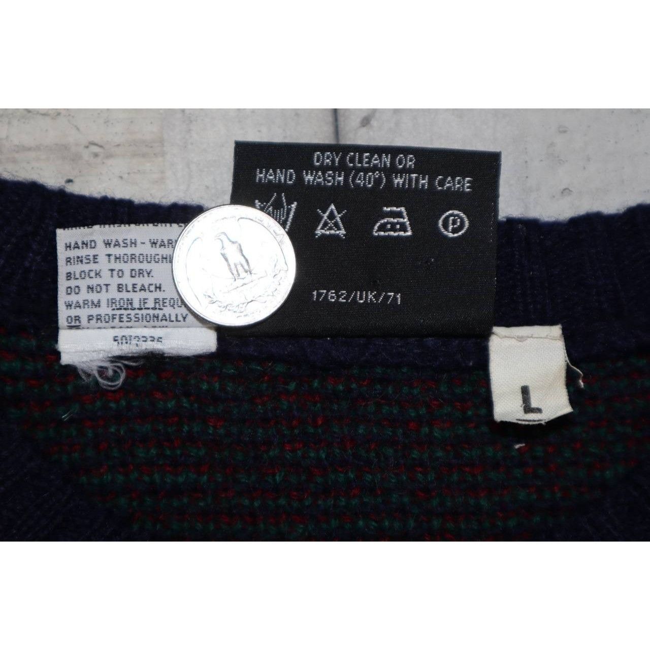 Vintage Vintage Eskimo Men's L Wool 80s Diamond Sweater Size US L / EU 52-54 / 3 - 3 Thumbnail