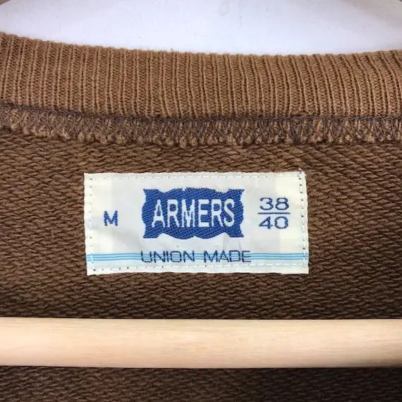 Japanese Brand Vtg 90’ ARMERS UNION MADE Japan Heavy Cotton Sweatshirt Size US M / EU 48-50 / 2 - 5 Thumbnail