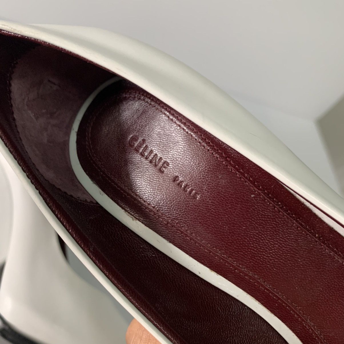 Celine Celine Leather White Wedges Shoes Size US 7 / IT 37 - 7 Thumbnail