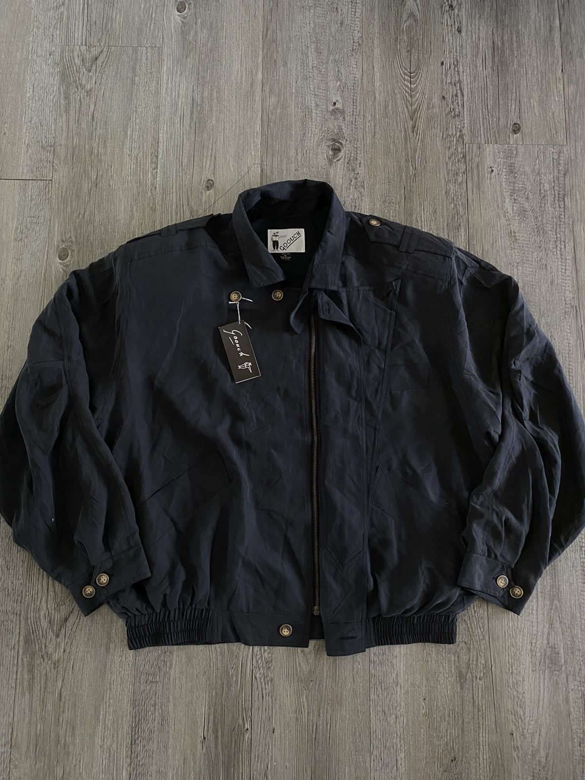 Designer × Vintage NWT Goouch Silk Bomber Jacket Size US XL / EU 56 / 4 - 2 Thumbnail